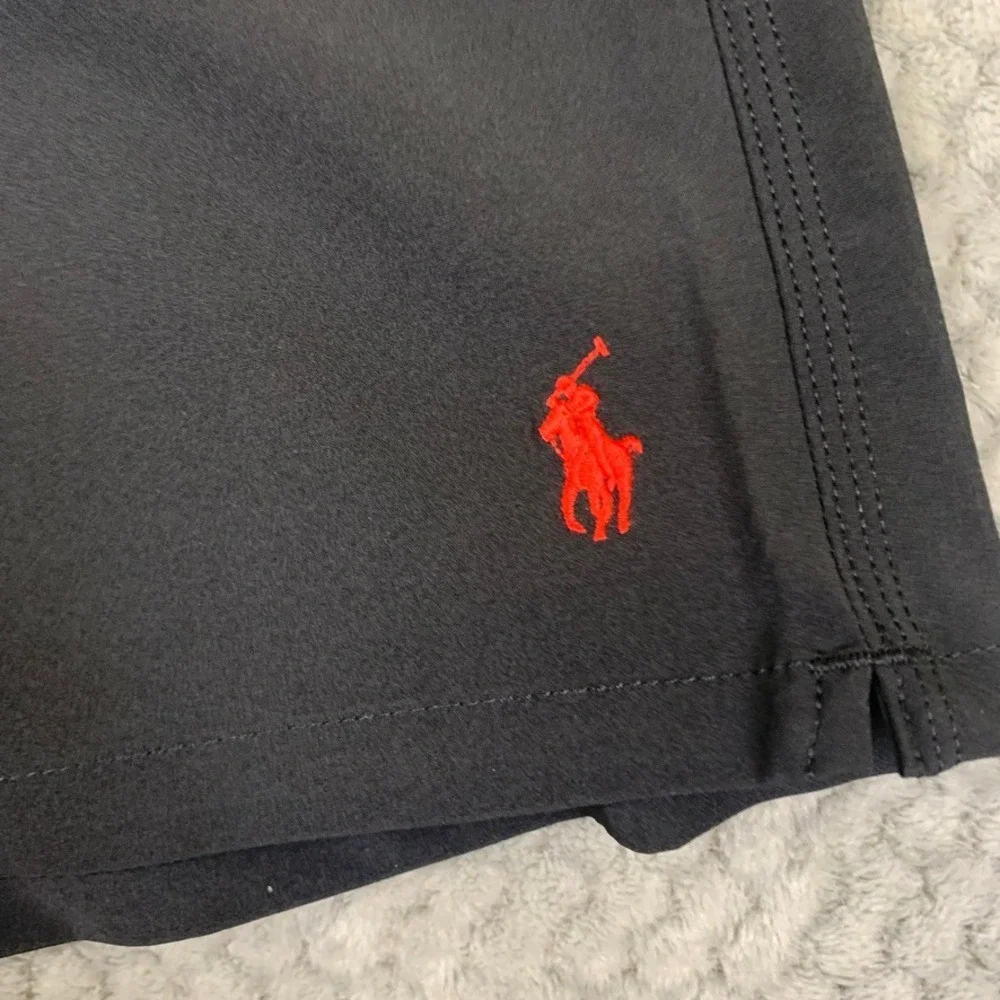 Polo Ralph Lauren Mens 4XB Black Swim Trunks Red Pony Cargo Board Shorts NWT